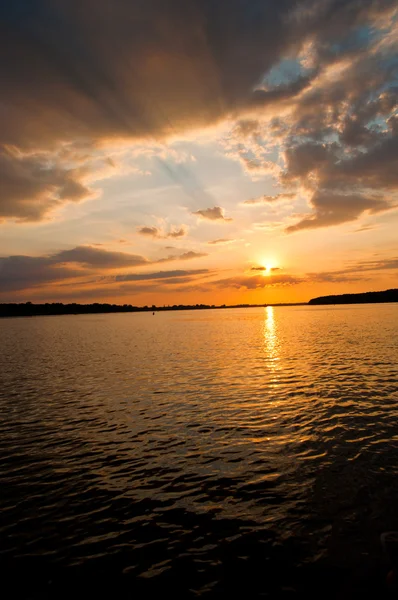 stock image Evening view on lake