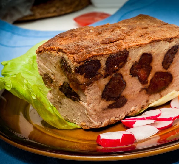 Pate on plate — Stock Photo, Image