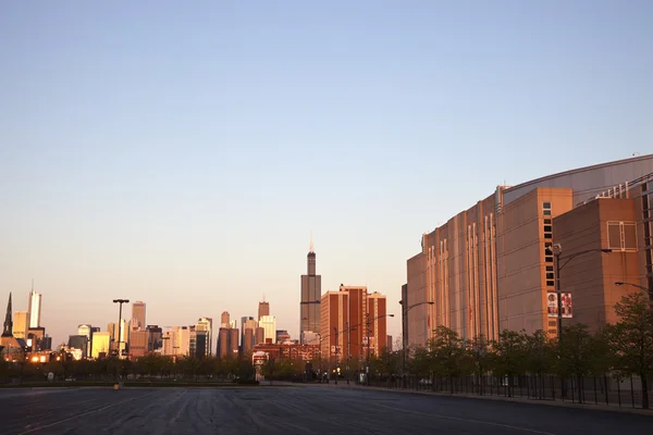 Arrivare al buio a Chicago — Foto Stock