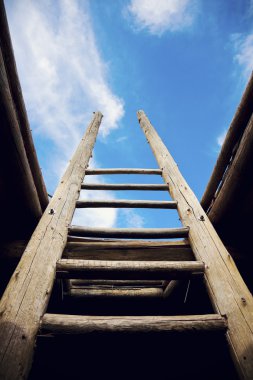 Ladder - the symbol of the career steps clipart