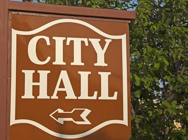 City Hall sign — Stock Photo, Image