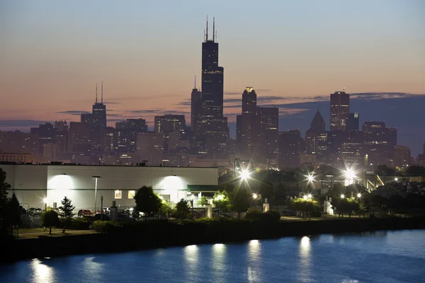 Восход солнца в Чикаго — стоковое фото