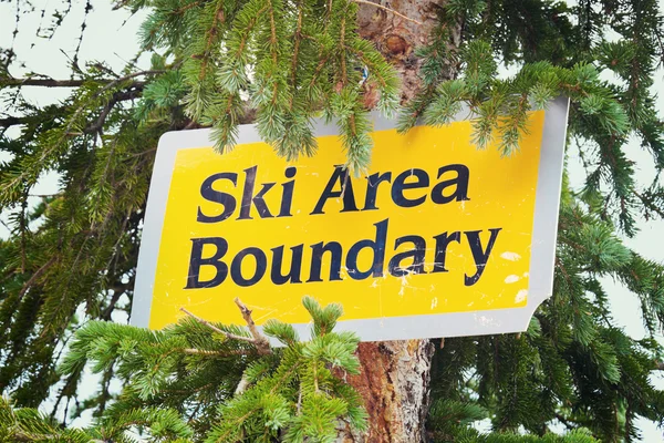 stock image Ski area boundry