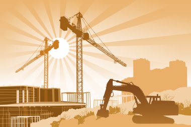 Construction background clipart