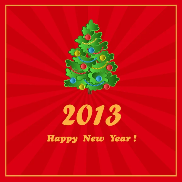 Nuovo anno Card — Vettoriale Stock