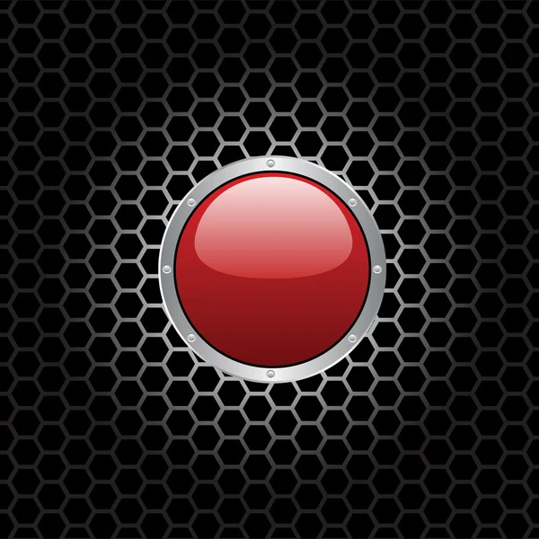 Botón rojo — Vector de stock