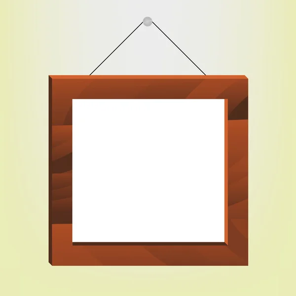 Wooden Photo Frame — Stock Vector