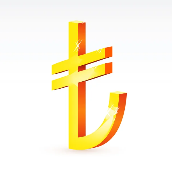 货币符号的土耳其里拉 — 图库矢量图片