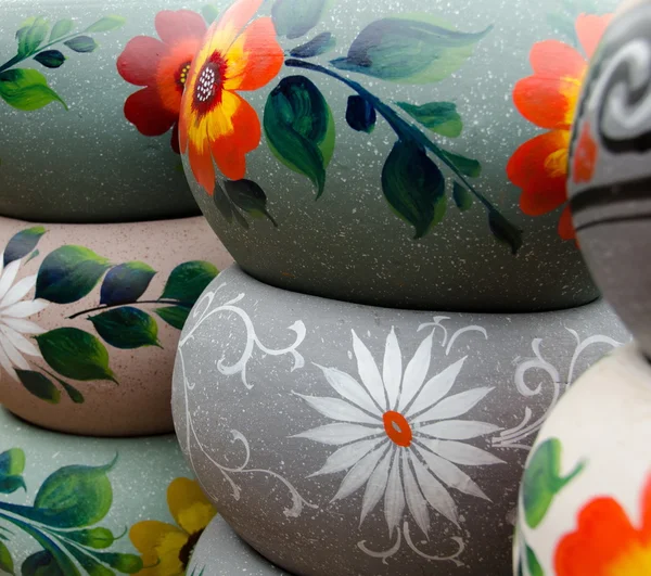 Meksykańskie donice ceramiczne — Zdjęcie stockowe