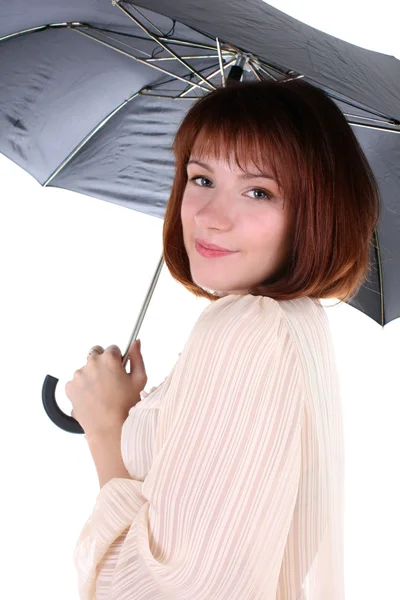 Donna con ombrello — Foto Stock