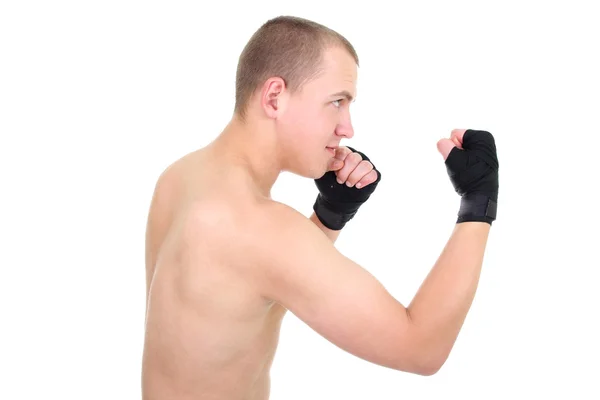 Hombre de boxeo sobre blanco —  Fotos de Stock