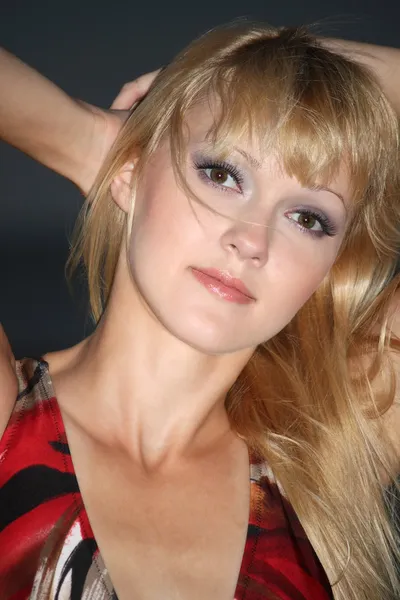 Sexy blonde Frau — Stockfoto