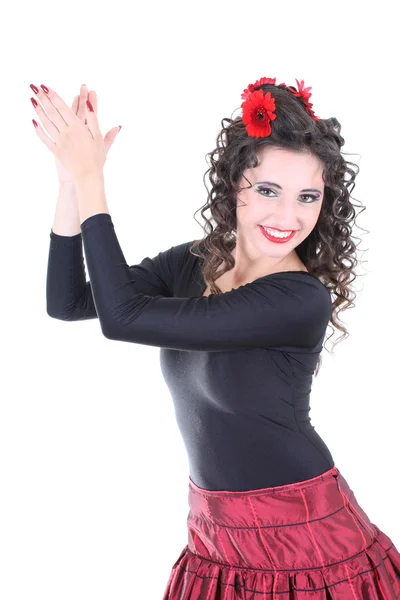 Spanische Tänzerin Händeklatschen — Stockfoto