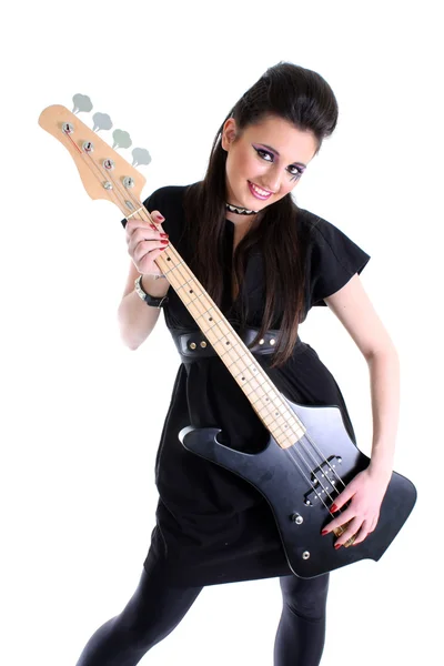 Young woman with guitar — Stock Photo, Image