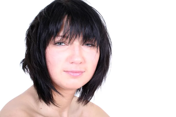 Sexy girl with shaggy hair — стоковое фото
