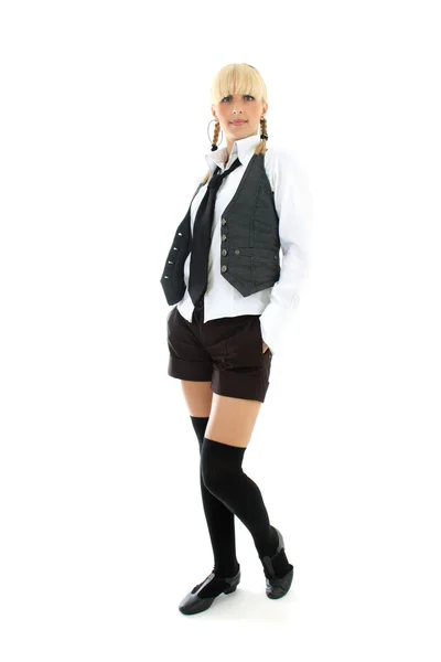 Teenage girl in school form — Stock Photo, Image