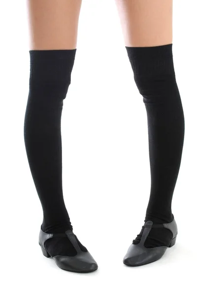 Weibliche Beine in Kniestrümpfe — Stockfoto