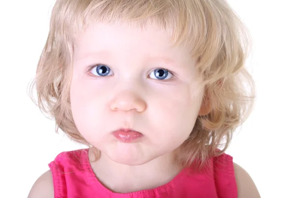 Cerrar retrato de niña de ojos azules —  Fotos de Stock