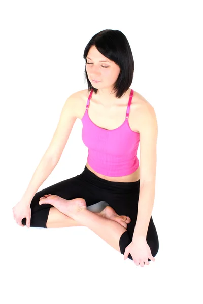 Femme faisant du yoga Images De Stock Libres De Droits