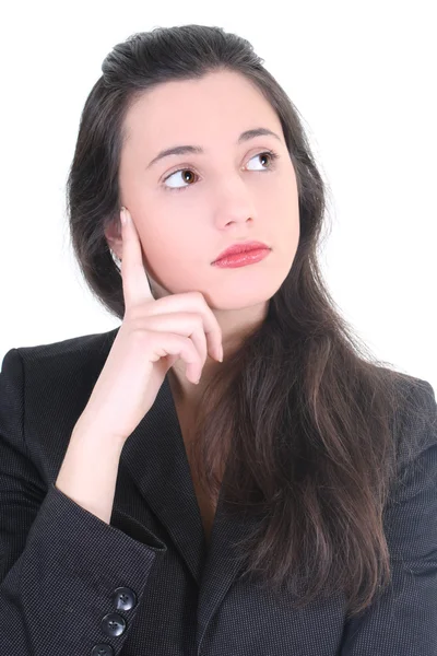 Young businesswoman thinking about future — Stock Photo, Image