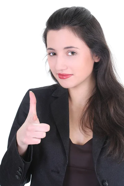 Ung affärskvinna pekar på dig — Stockfoto