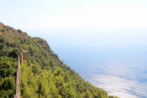 stock image Part of fortress wall in Alanya Turkey