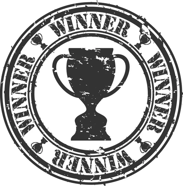 Grunge νικητής καουτσούκ σφραγίδα, εικονογράφηση φορέας — Διανυσματικό Αρχείο