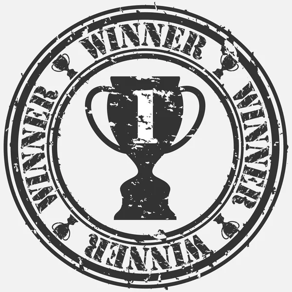 Grunge νικητής καουτσούκ σφραγίδα, εικονογράφηση φορέας — Διανυσματικό Αρχείο