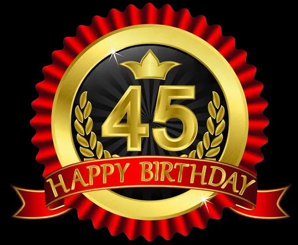 ᐈ 45 Years Anniversary Logo Vettore Di Stock Illustrazione 45 Anni Scarica Su Depositphotos