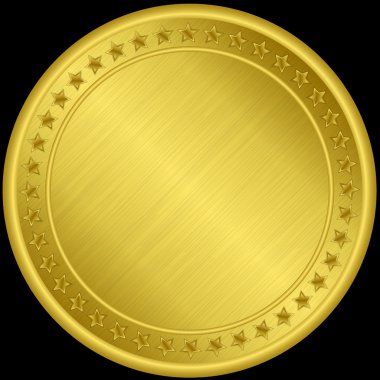 Golden medal, vector illustration clipart