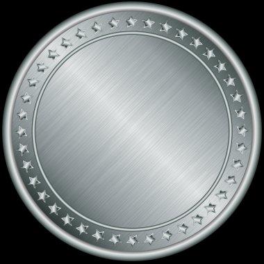 Silver medal, vector illustration clipart