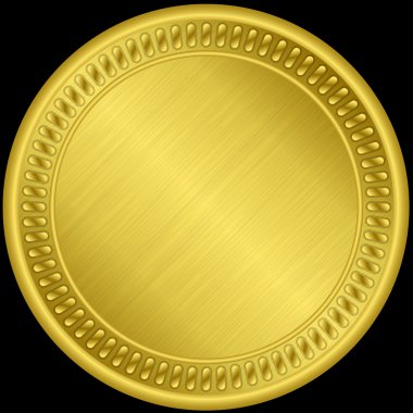 Golden medal, vector illustration clipart