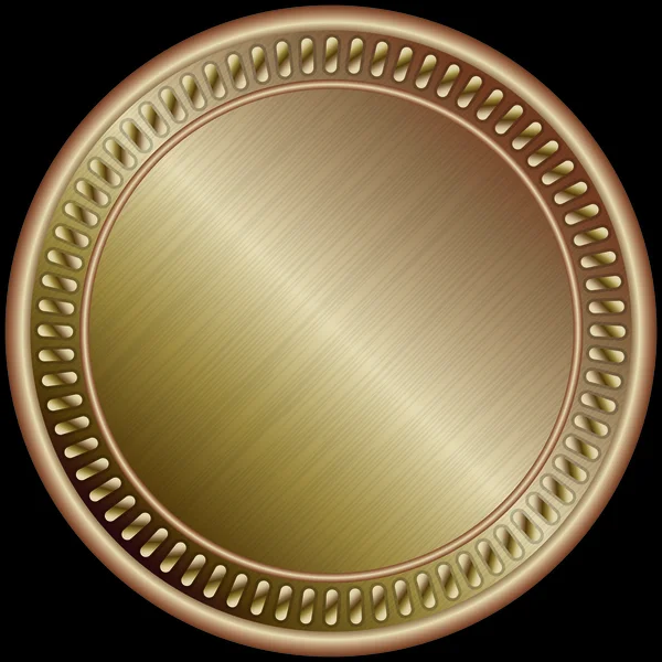 Medaglia di bronzo, illustrazione vettoriale — Vettoriale Stock
