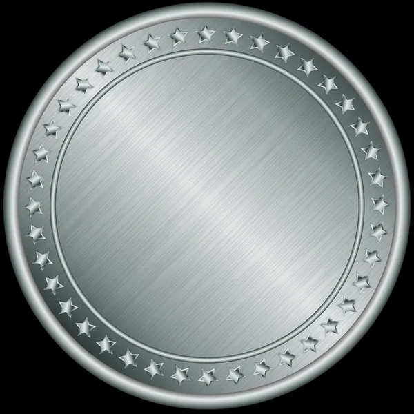 Серебряная медаль, векторная иллюстрация — стоковый вектор