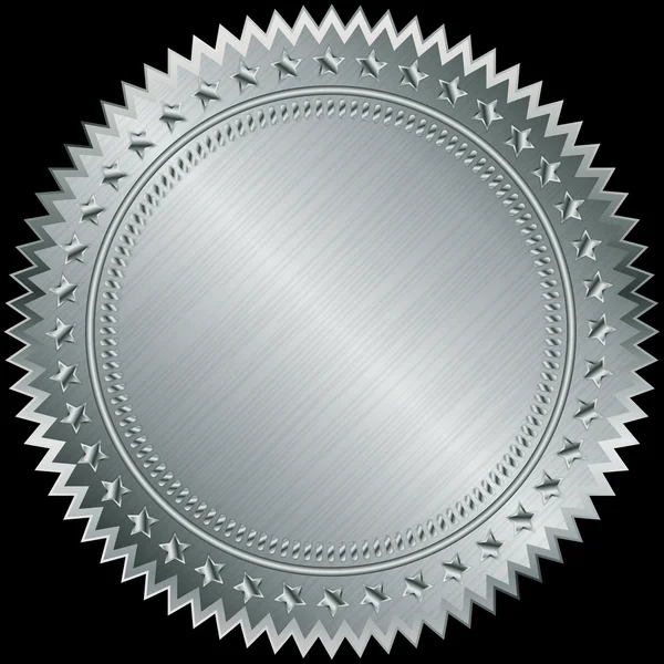 Etichetta bianca argento, illustrazione vettoriale — Vettoriale Stock