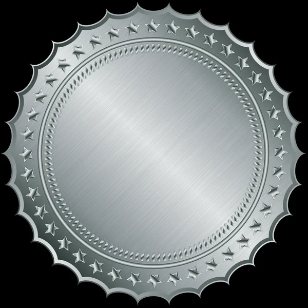 Gümüş boş etiket, vektör çizim — Stok Vektör