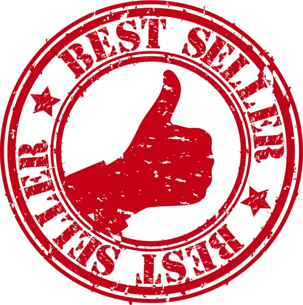 Selo de borracha Grunge best-seller, ilustração vetorial — Vetor de Stock