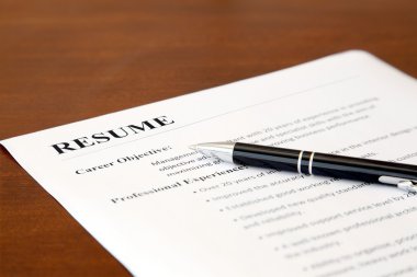 Resume on the Table clipart