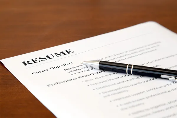 Resume on the Table Royalty Free Stock Photos