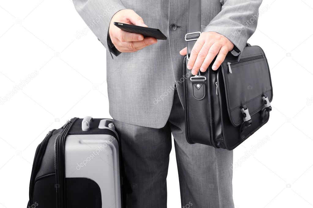 Traveling Businessman Calling by Phone