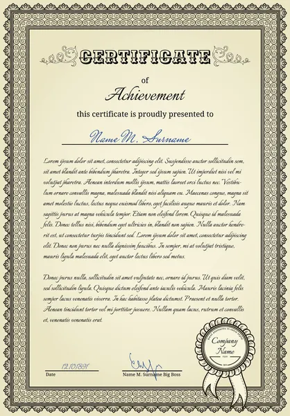Certificat de réussite — Image vectorielle