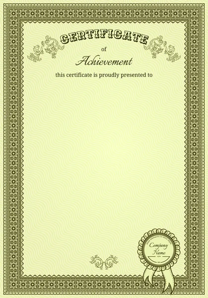 stock vector Certificate of success