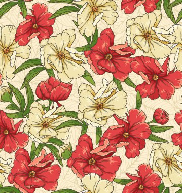 Floral seamless pattern clipart