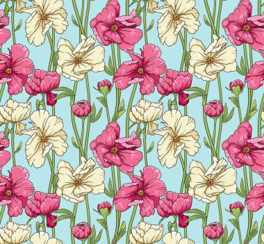 Floral seamless pattern clipart