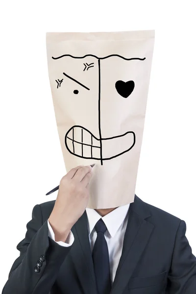 Businessman cover head — Stock Photo, Image