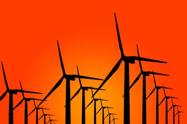 Wind turbine generator clipart