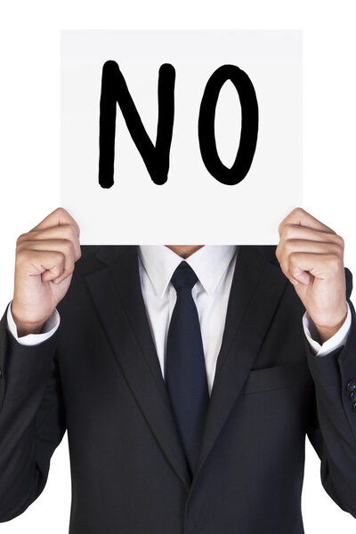 Businessman holding paper