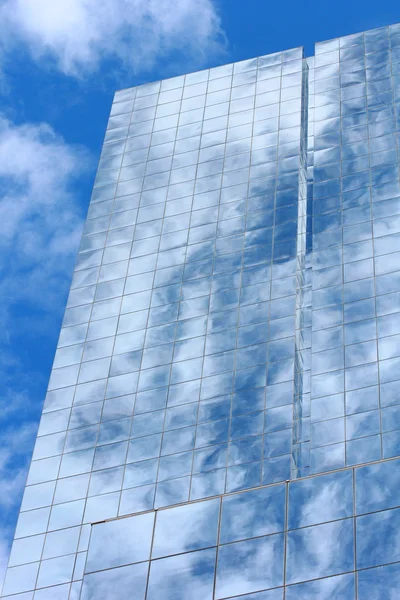 Blue mirror glass building, exterior building — Stock Photo, Image
