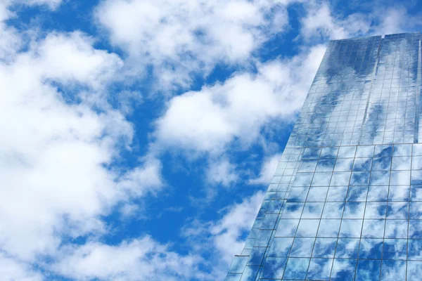 stock image Blue mirror glass building, exterior building