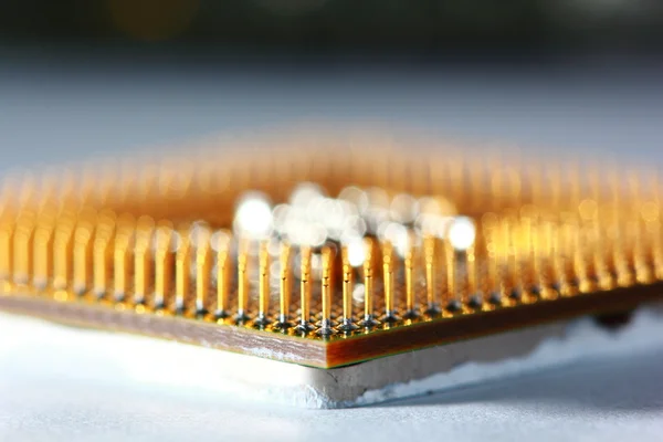 Procesor čip closeup abstrakt — Stock fotografie
